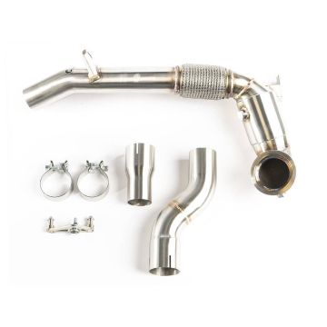 CTS 3.5" High Flow CATTED Downpipe for 2022+ EVO4 FWD Volkswagen GTI and Audi A3