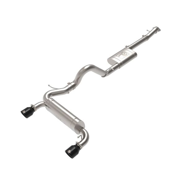 2021+ Bronco aFe Vulcan SS CAT Back Exhaust - Black Tips