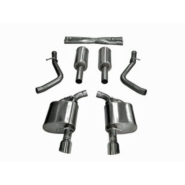 Corsa Performance Dual Rear Exit Catback Exhaust System - 4.5 Inch Tips - Xtreme Sound Level