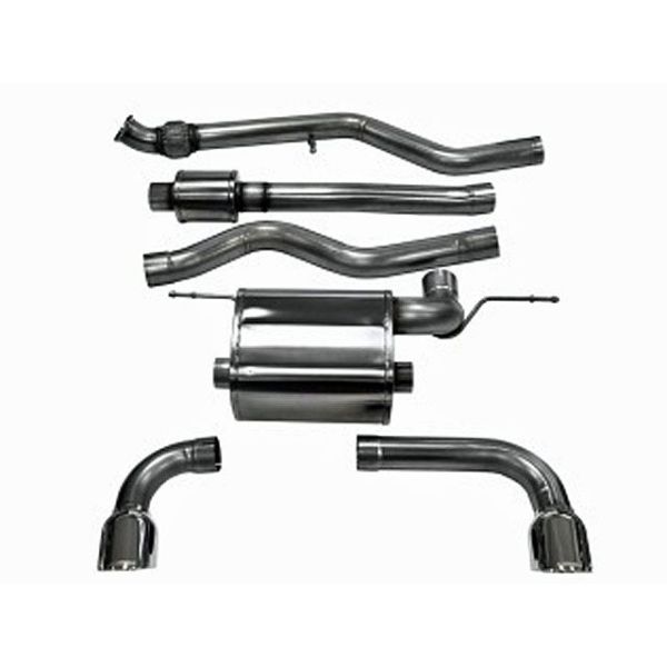 Corsa Performance Dual Rear Exit Cat-Back with 3.5 Inch Tips - Touring Sound Level