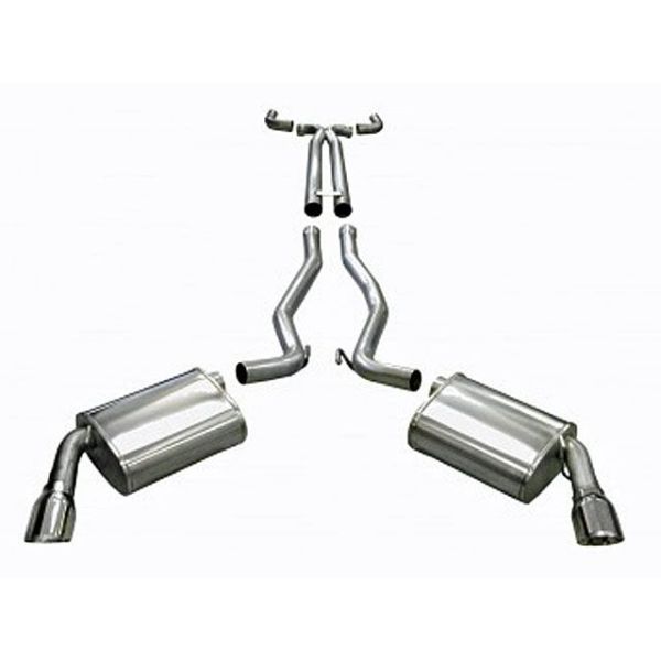 Corsa Performance Dual Rear Exit Catback with 3.5 Inch Tips - Sport Sound Level - Factory GFX ONLY