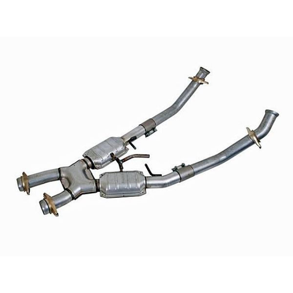 BBK Performance  High Flow X Pipe With Catalytic Converters - Aluminized Steel