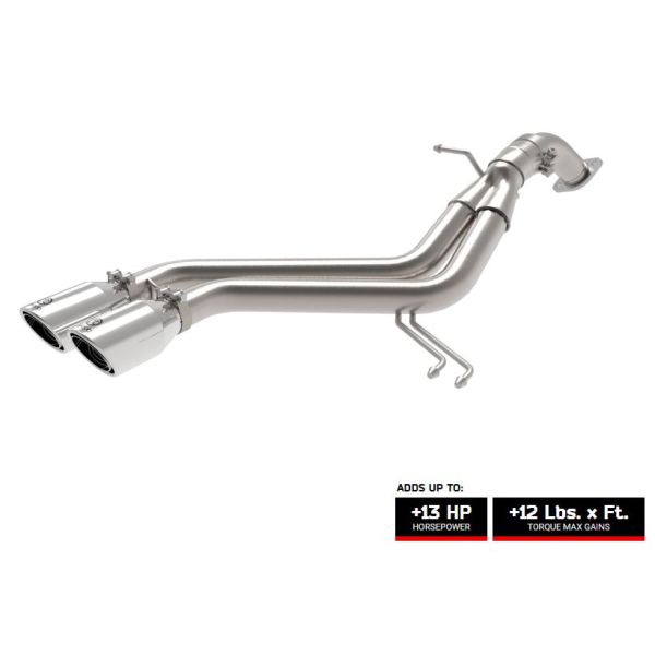 aFe Takeda Stainless Steel Axle-Back Exhaust System w/ Polished Tips for 2013-2017 Hyundai Veloster Turbo 1.6T GDi - 49-37019-P