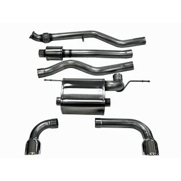 Corsa Performance Dual Rear Exit Cat-Back with 3.5 Inch Tips - Touring Sound Level