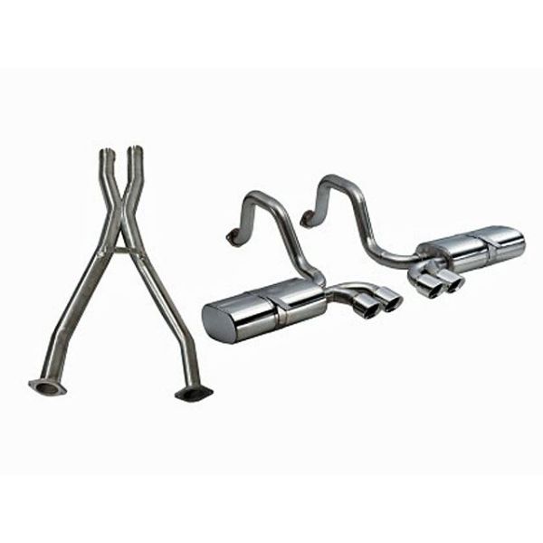 Corsa Perfromance Dual Rear Exit Cat-Back with Twin 3.5 Inch Tips - Sport Sound Level