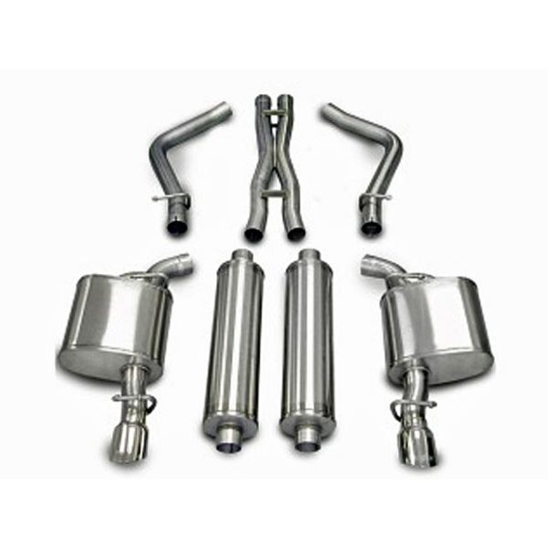 Corsa Performance Dual Rear Exit Cat-Back with Single 3.5 Inch Tips - Xtreme Sound Level